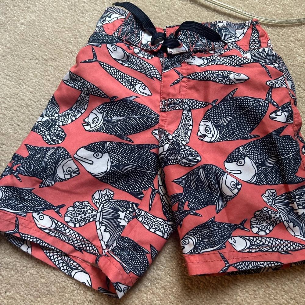 Janie and Jack fish board shorts size 3